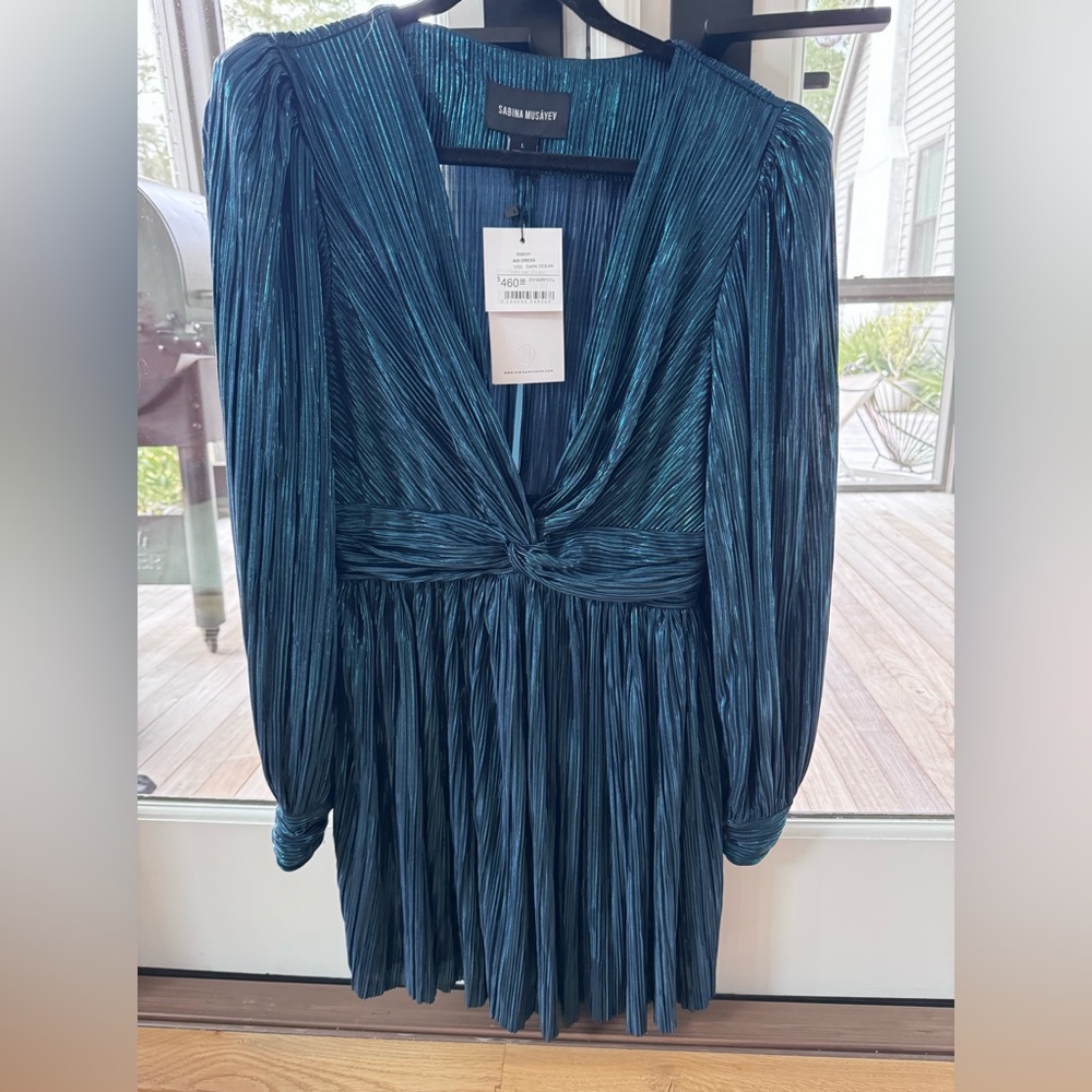 Sabina Musáyev Adi Dress Ocean Blue size Large New with Tags perfect party dress
